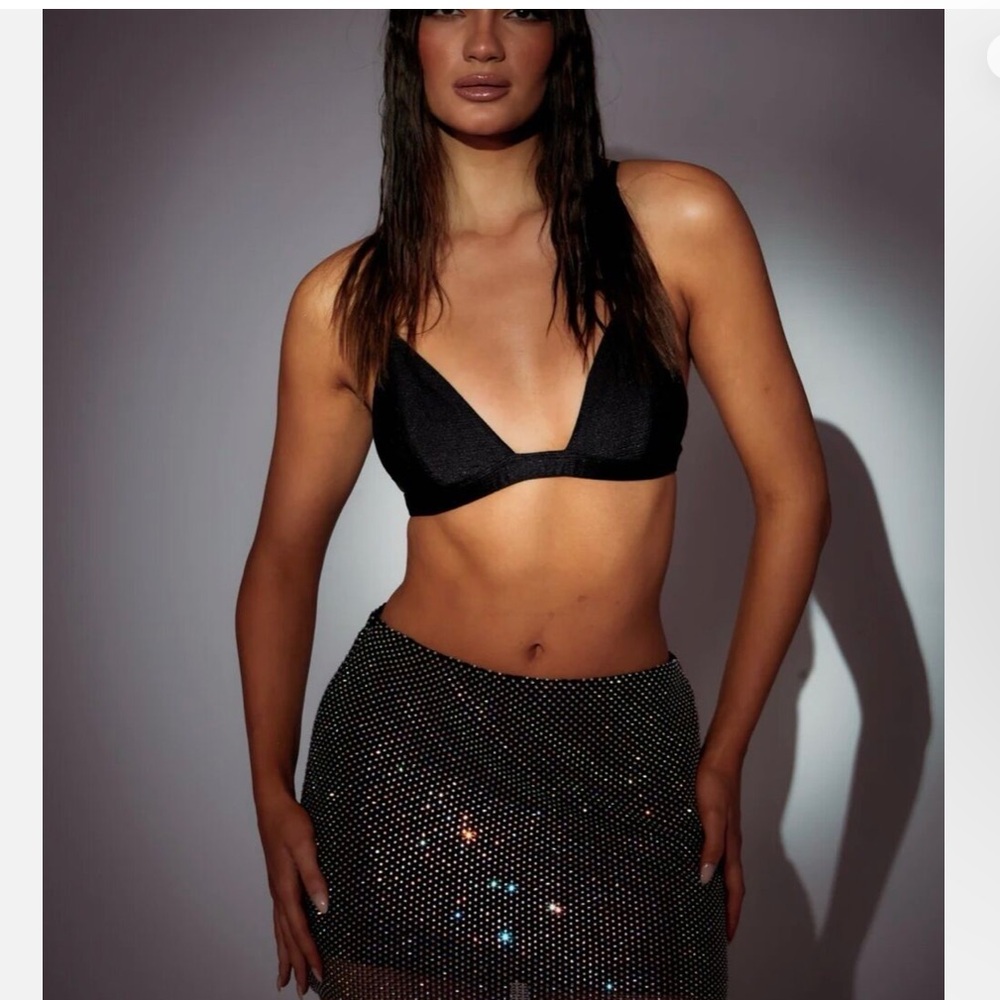 SLA The Label - Romi Diamanté Skirt Brand New